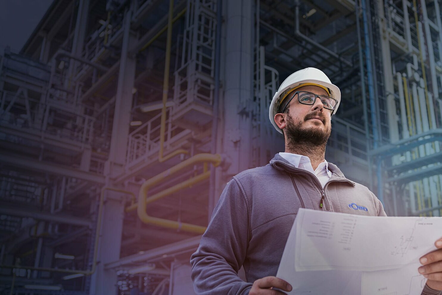 Techniker und Ingenieure bei Rotan im Bereich Tanklagerbau und Reinigungstechnik