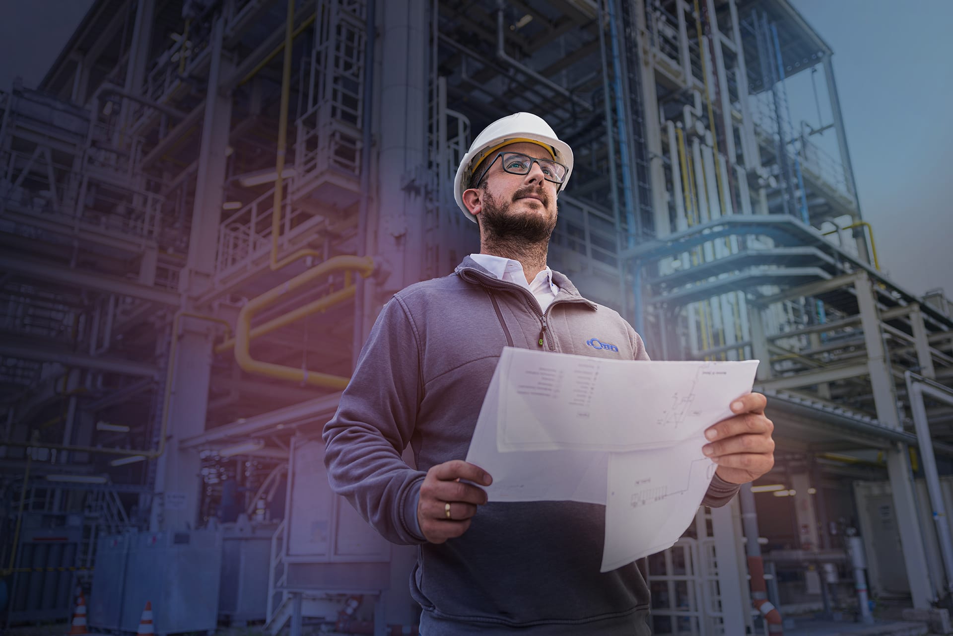 Techniker und Ingenieure bei Rotan im Bereich Tanklagerbau und Reinigungstechnik