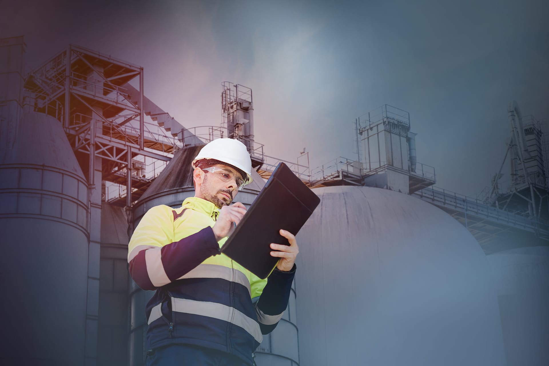 Techniker und Ingenieure bei der Planung im Bereich Tanklagerbau und Reinigungsanlagen